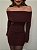 Vestido Curto Tricot Ravello Marrom - Imagem 5