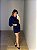 Vestido Curto Nula Manga Ravena Azul Marinho - Imagem 3