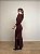 Vestido Midi Drapeado Solenna Marrom - Imagem 3