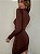 Vestido Curto Drapeado Valmont Marrom - Imagem 9