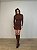 Vestido Curto Drapeado Valmont Marrom - Imagem 8
