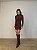 Vestido Curto Drapeado Valmont Marrom - Imagem 1