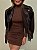 Vestido Curto Drapeado Valmont Marrom - Imagem 3