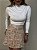 Saia Tweed Curta Babado Fiorenza Bege - Imagem 6