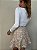 Saia Tweed Curta Babado Fiorenza Bege - Imagem 9