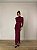 Vestido Midi Drapeado Solenna Vermelho Bordô - Imagem 6
