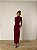 Vestido Midi Drapeado Solenna Vermelho Bordô - Imagem 1