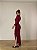 Vestido Midi Drapeado Solenna Vermelho Bordô - Imagem 4