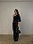 Calça Courino Wide Leg Leonelle Preta - Imagem 5