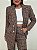 Maxi Blazer Alfaiataria Xadrez Costanza Marrom - Imagem 10