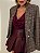 Maxi Blazer Alfaiataria Xadrez Costanza Marrom - Imagem 12