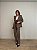 Maxi Blazer Alfaiataria Xadrez Costanza Marrom - Imagem 4
