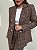 Maxi Blazer Alfaiataria Xadrez Costanza Marrom - Imagem 1