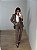 Maxi Blazer Alfaiataria Xadrez Costanza Marrom - Imagem 7