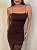 Vestido Curto Alcinha Vallena Marrom - Imagem 7