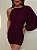 Vestido Curto Nula Manga Ravena Roxo Uva - Imagem 6
