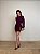 Vestido Curto Nula Manga Ravena Roxo Uva - Imagem 1