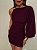 Vestido Curto Nula Manga Ravena Roxo Uva - Imagem 2