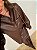 Maxi Camisa Courino Valenza Marrom Chocolate - Imagem 4