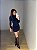 Vestido Curto Drapeado Valmont Azul Marinho - Imagem 4