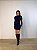 Vestido Curto Drapeado Valmont Azul Marinho - Imagem 1