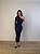 Vestido Midi Drapeado Alouette Azul Marinho - Imagem 1