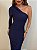 Vestido Midi Drapeado Alouette Azul Marinho - Imagem 2