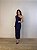 Vestido Midi Drapeado Alouette Azul Marinho - Imagem 4