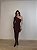 Vestido Midi Drapeado Alouette Marrom - Imagem 2