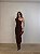 Vestido Midi Drapeado Alouette Marrom - Imagem 3