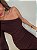 Vestido Midi Drapeado Alouette Marrom - Imagem 5
