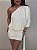 Vestido Curto Nula Manga Noemi Off White - Imagem 3
