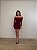 Vestido Curto Tule Vermelho Bordô - Imagem 1
