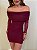 Vestido Curto Tule Vermelho Bordô - Imagem 6