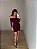 Vestido Curto Tule Vermelho Bordô - Imagem 4