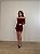 Vestido Curto Tule Vermelho Bordô - Imagem 2