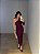 Vestido Midi Drapeado Alouette Vermelho Bordô - Imagem 3
