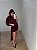 Vestido Curto Nula Manga Noemi Vermelho Bordô - Imagem 3