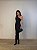 Vestido Midi Drapeado Alouette Preto - Imagem 1