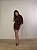 Vestido Curto Drapeado Bellizzi Marrom - Imagem 5