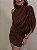 Vestido Curto Drapeado Bellizzi Marrom - Imagem 6
