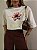 T-shirt Cropped Flor Venettia Off White - Imagem 2