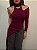 Blusa Assimétrica Recortes Solenna Vermelho Bordô - Imagem 1