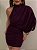 Vestido Curto Drapeado Bellizzi Roxo Uva - Imagem 4