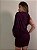 Vestido Curto Drapeado Bellizzi Roxo Uva - Imagem 5