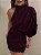 Vestido Curto Drapeado Bellizzi Roxo Uva - Imagem 3