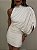 Vestido Curto Drapeado Bellizzi Off White - Imagem 7
