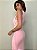 Vestido Midi Drapeado Alba Rosa Claro - Imagem 8