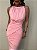 Vestido Midi Drapeado Alba Rosa Claro - Imagem 2