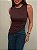 Blusa Detalhe Renda Giorgia Marrom - Imagem 9